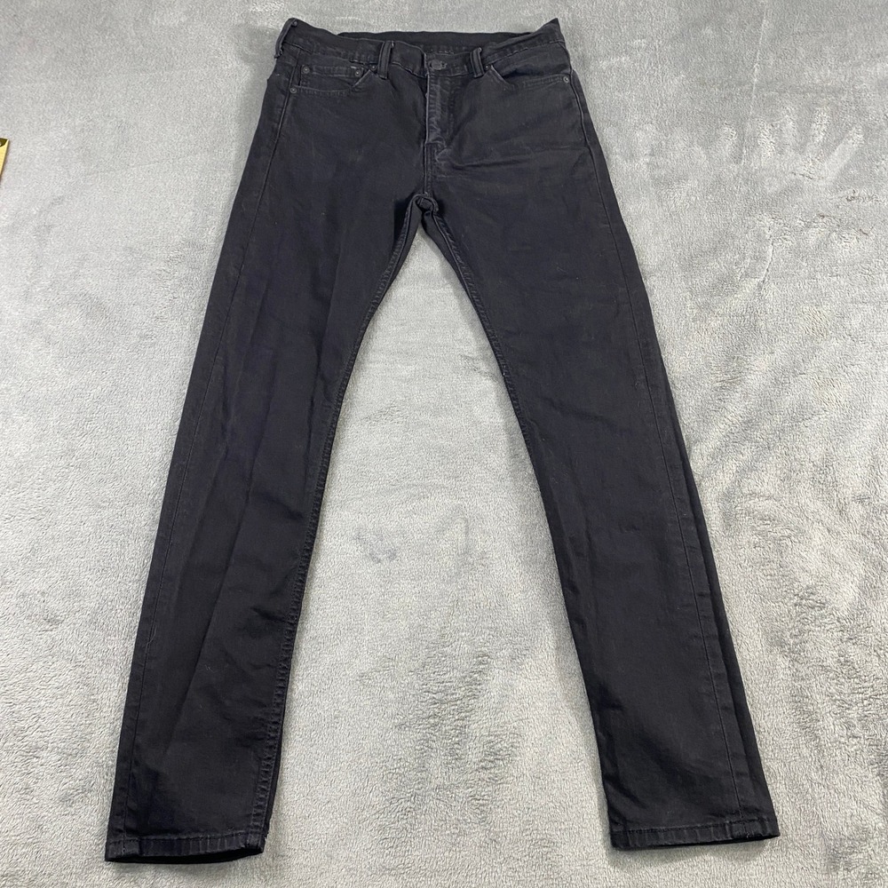 Levi's 505 Regular Fit Black Denim Jeans Men's W32 L34 Goth Grunge